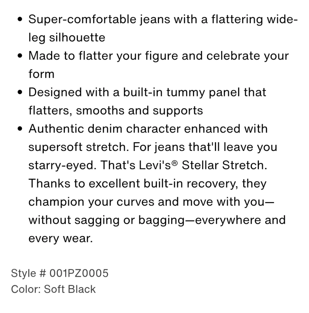 Black Flare Wide Leg Levi's Jeans